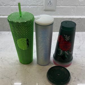 Starbucks Tumbler Set with Straw, Coffee Travel Mug & Reusable Cups